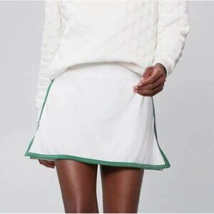 Tuckernuck Sport Elena Tennis Skirt White & Green Trellis Gingham Size Medium